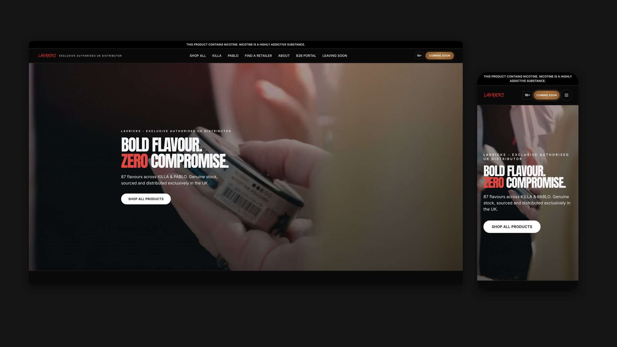 killapablo.co.uk on desktop and mobile